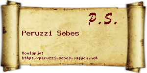 Peruzzi Sebes névjegykártya